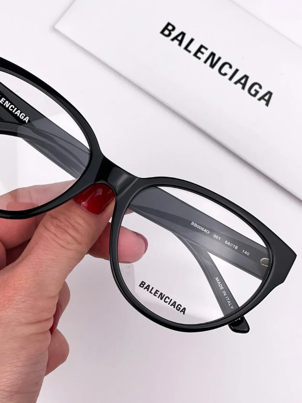 BALENCIAGA BB0064O 001 BLACK CAT EYE EYEGLASSES